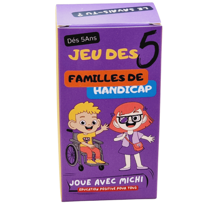 Jeu des 5 familles du handicap – 64 cartes éducatives dès 5 ans | Sensibilisation au handicap pour e