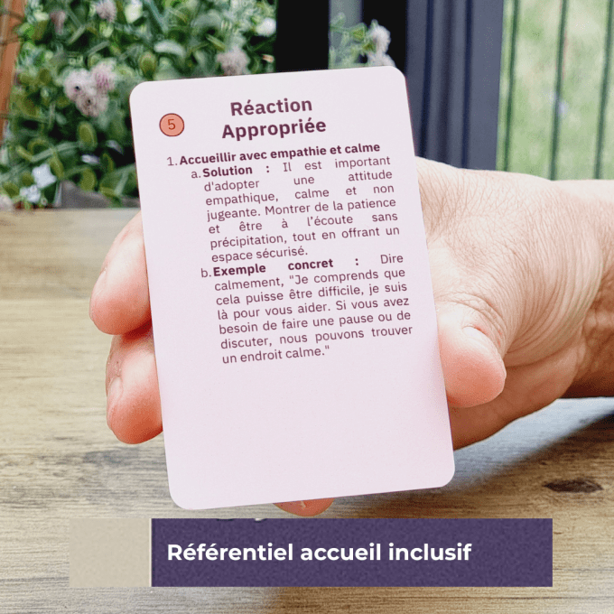 Handi-Accueil – Jeu de cartes pour professionnels | 92 cartes | Sensibilisation au handicap, accueil