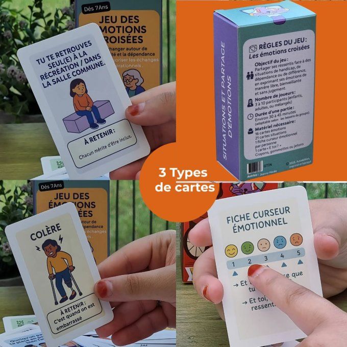 Jeu des Émotions Croisées | Cartes intergénérationnelles dès 7 ans, idéal semaine bleu