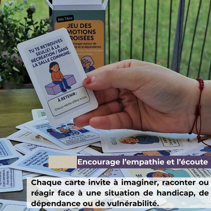Jeu des Émotions Croisées | Cartes intergénérationnelles dès 7 ans, idéal semaine bleu