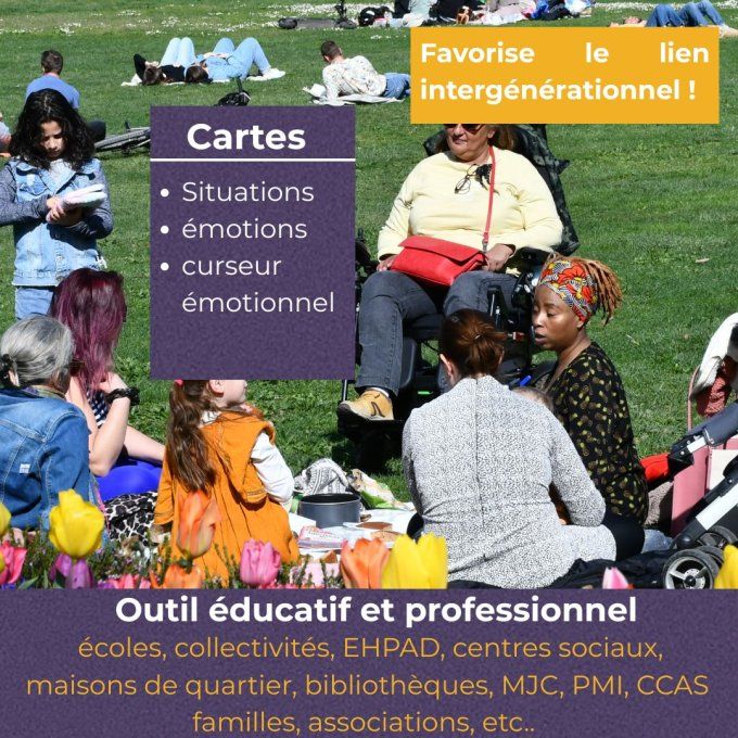 Jeu des Émotions Croisées | Cartes intergénérationnelles dès 7 ans, idéal semaine bleu