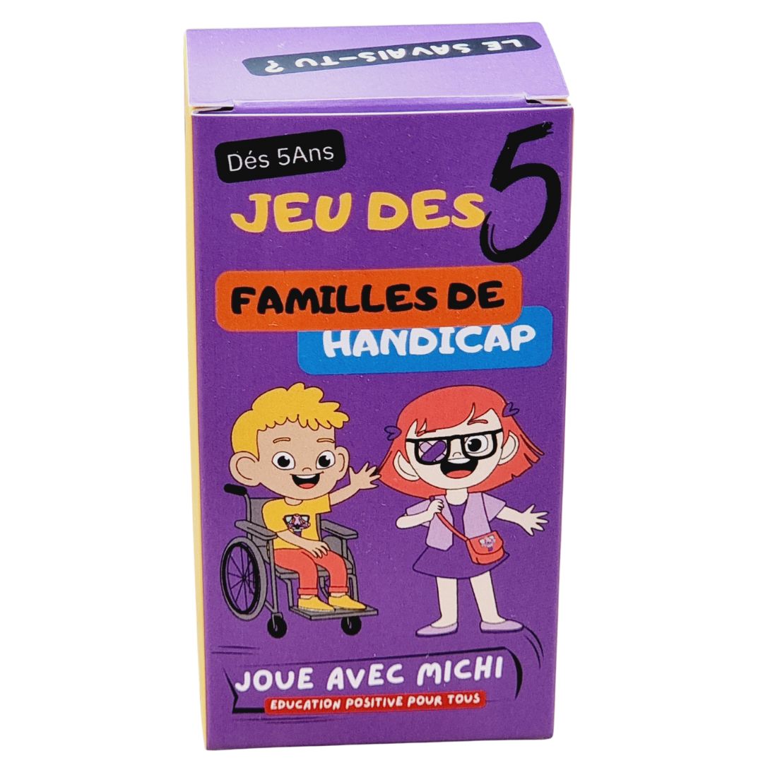 Jeu de cartes des 5 familles de handicap